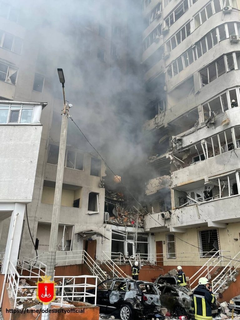 Odesa airstrike building