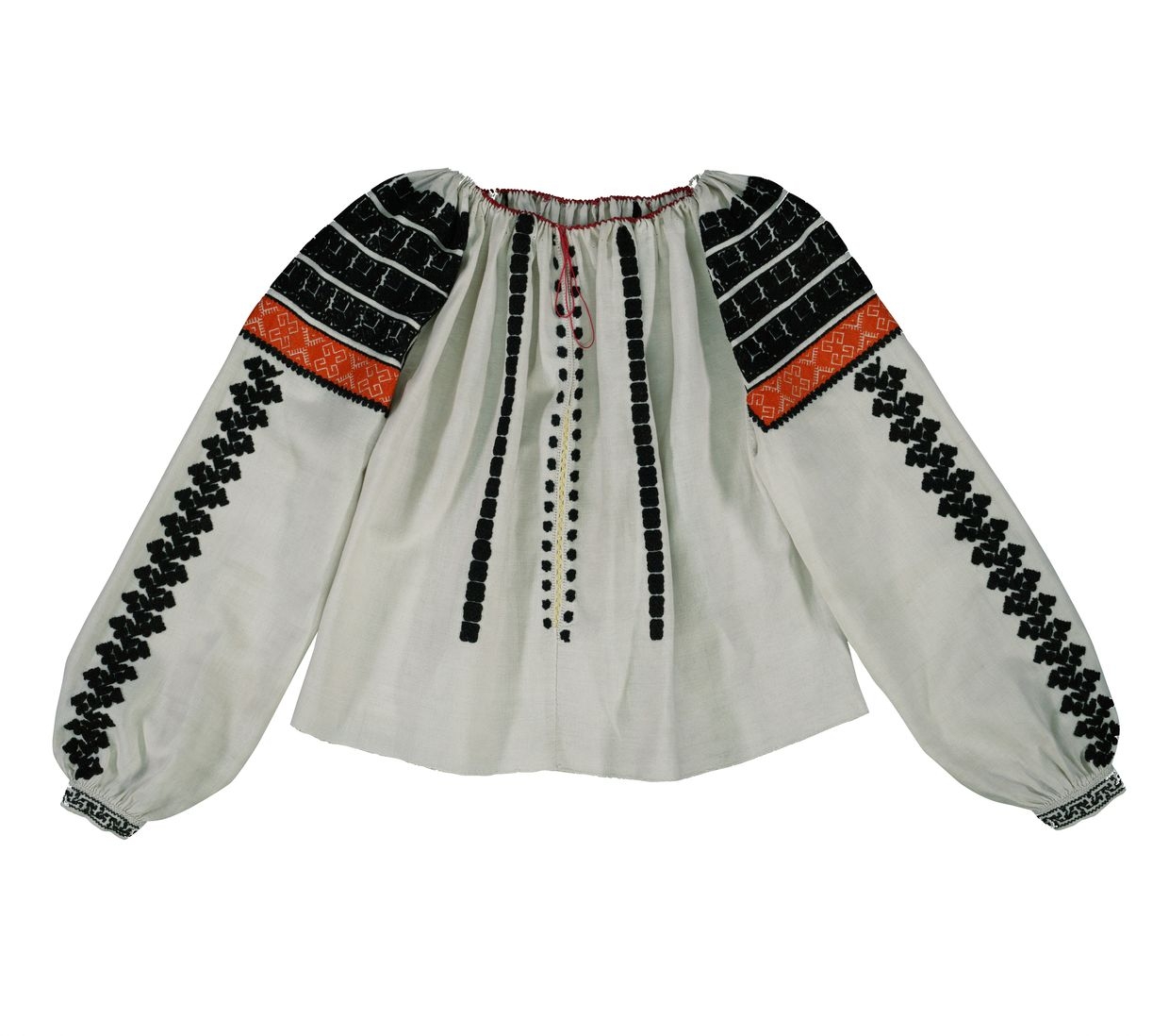 A traditional Ukrainian embroidered shirt, with red and black thread