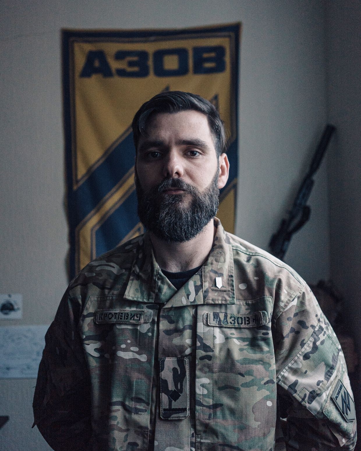 Bohdan "Tavr" Krotevych, then-acting commander of the Azov Brigade in Kyiv, Ukraine, on March 24, 2023. 