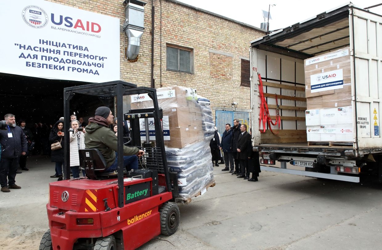 USAID Agricultural and Rural Development Program (AGRO) in Kyiv Oblast, Ukraine, on March 12, 2024.
