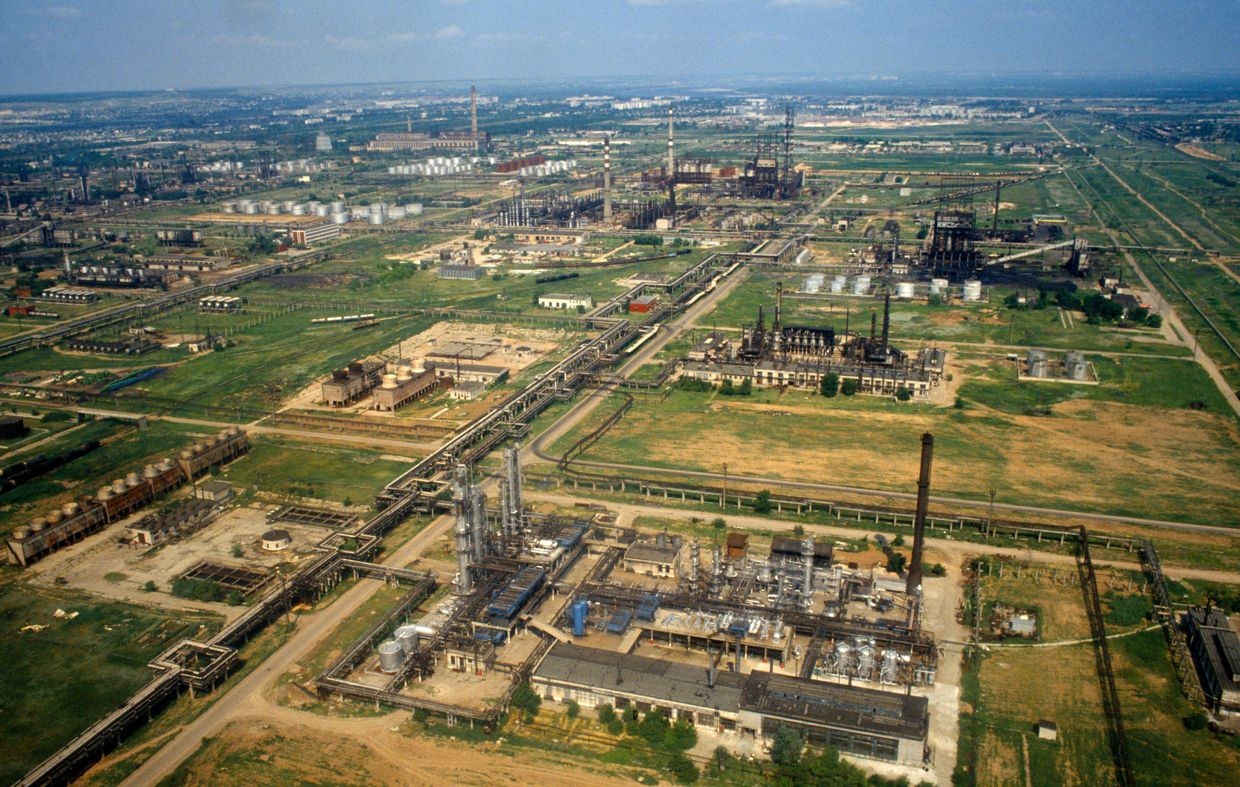 A general view of an oil refinery in Volgograd, Volgograd Oblast, Russia, in an undated photo.