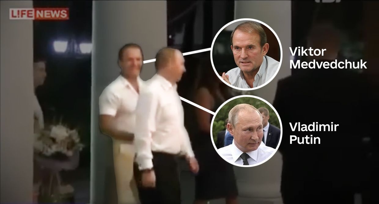 Vladimir Putin visits the mansion of Viktor Medvedchuk and his family in 2012.