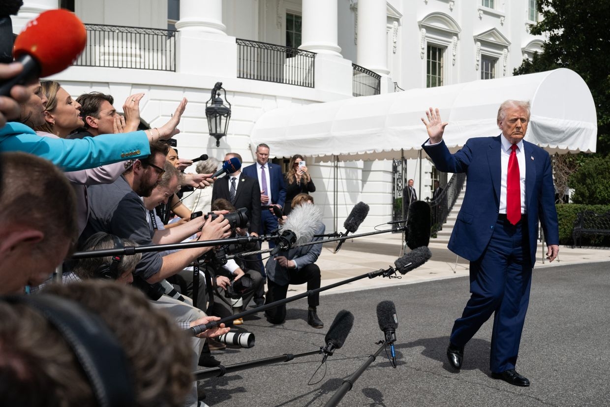 U.S. President Donald Trump speaks to the press in Washington, D.C., on April 3, 2025. (Saul Loeb / AFP via Getty Images)