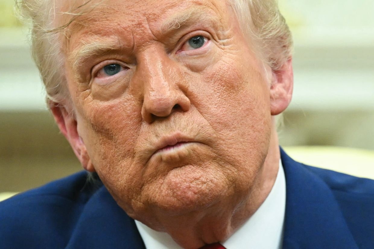 U.S. President Donald Trump in the Oval Office of the White House in Washington, DC, U.S. on April 7, 2025.
