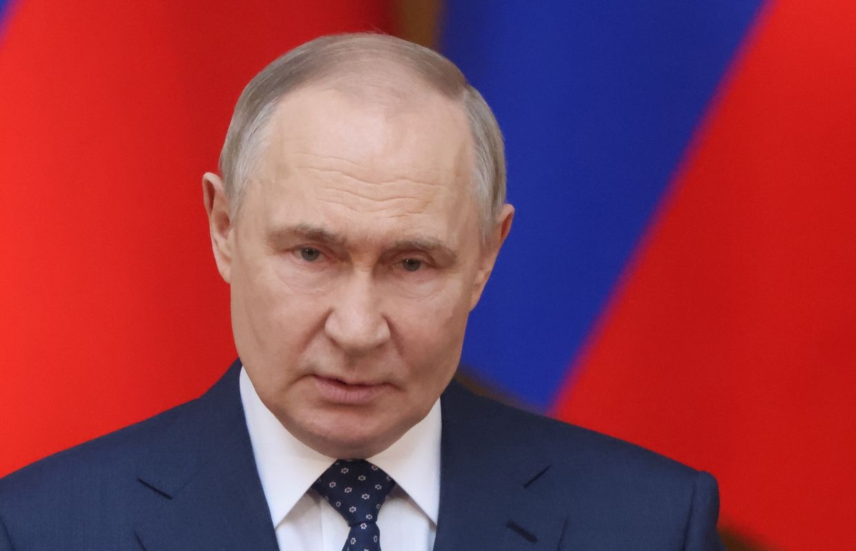 Russian President Vladimir Putin in Saint Petersburg, Russia, on April 28, 2025. 