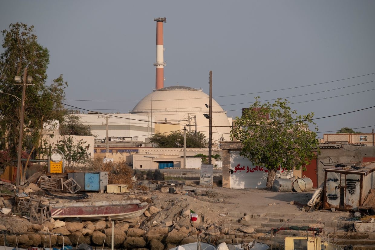 The Bushehr nuclear power plant is seen in a coastal village in Bushehr province, Iran, on April 29, 2024. 