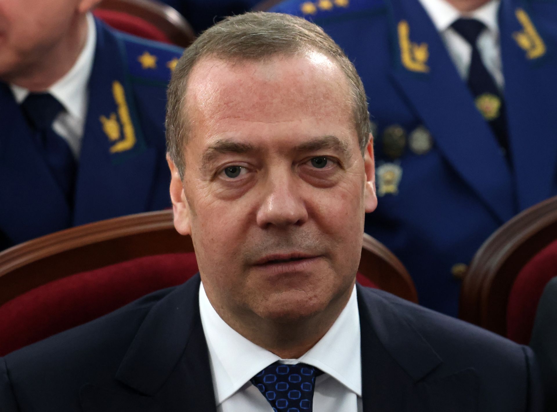 Former Russian President and Deputy Chairman of the Security Council Dmitry Medvedev in Moscow, Russia, on March 19, 2025.