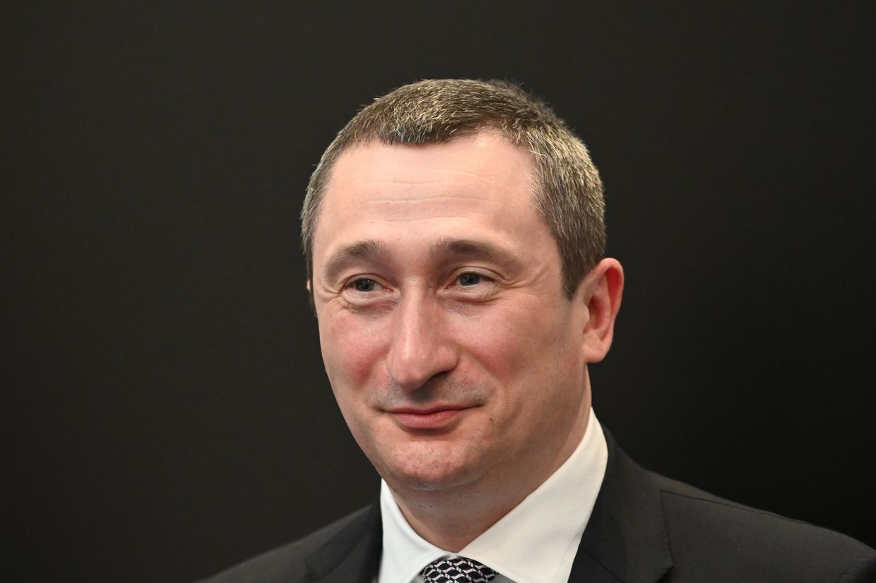 Then-Deputy Prime Minister of Ukraine Oleksiy Chernyshov is seen in Prague, Czech Republic, on May 5, 2025.