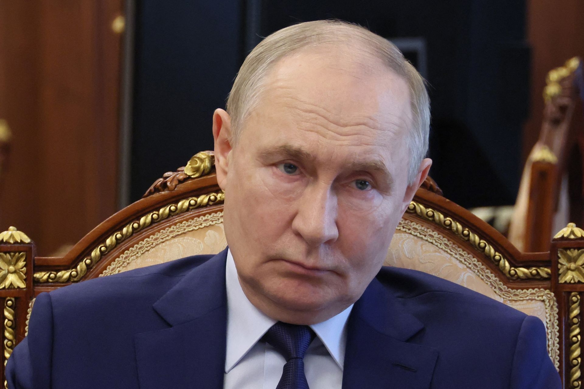 Russia’s President Vladimir Putin holds a meeting on social issues in Moscow, Russia, on July 14, 2025.