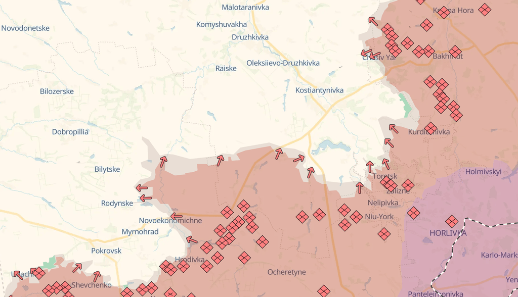 Russia advances between key towns of Pokrovsk, Kostiantynivka in ...