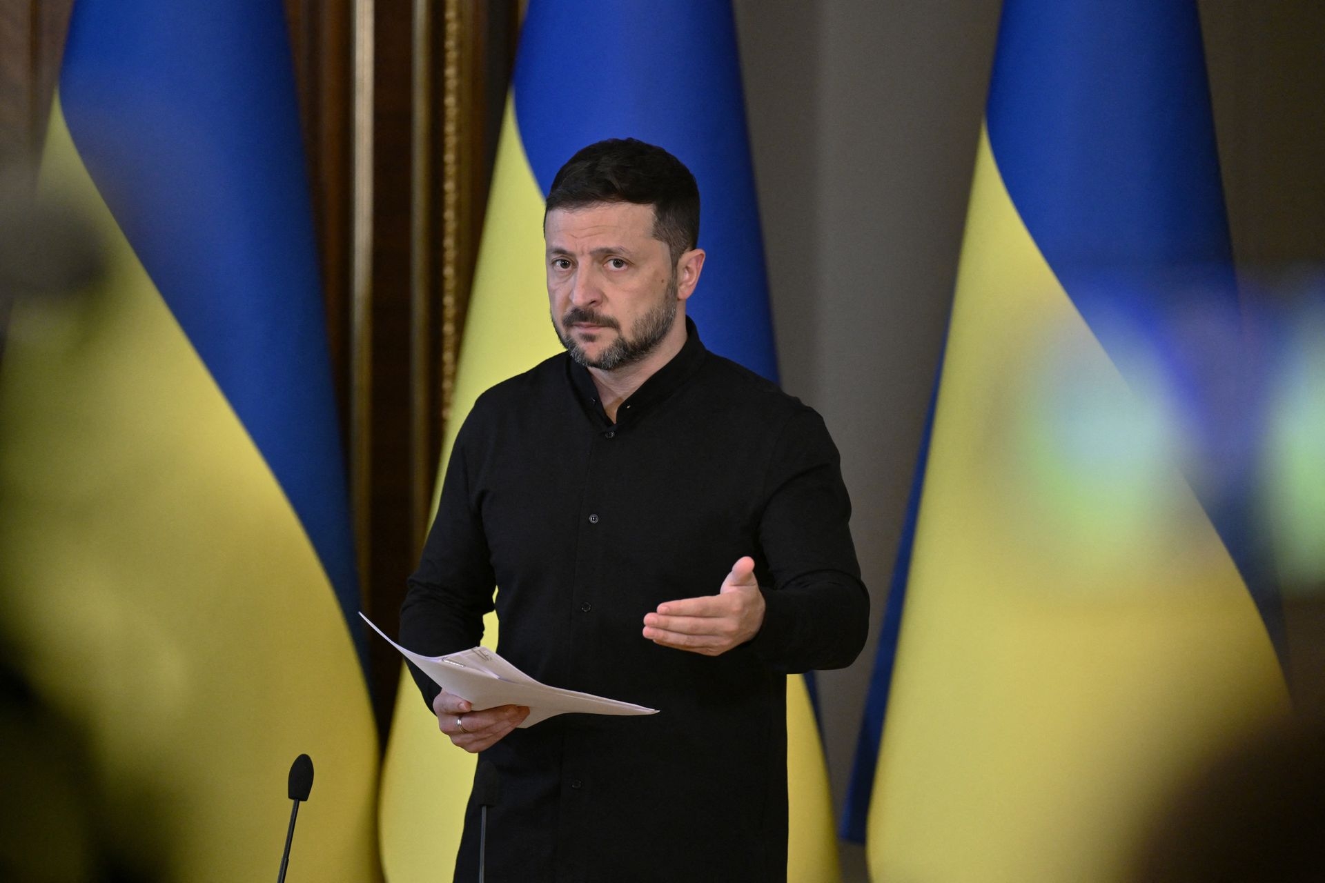 President Volodymyr Zelensky in Kyiv, Ukraine, on May 13, 2025, amid the Russian invasion of Ukraine.