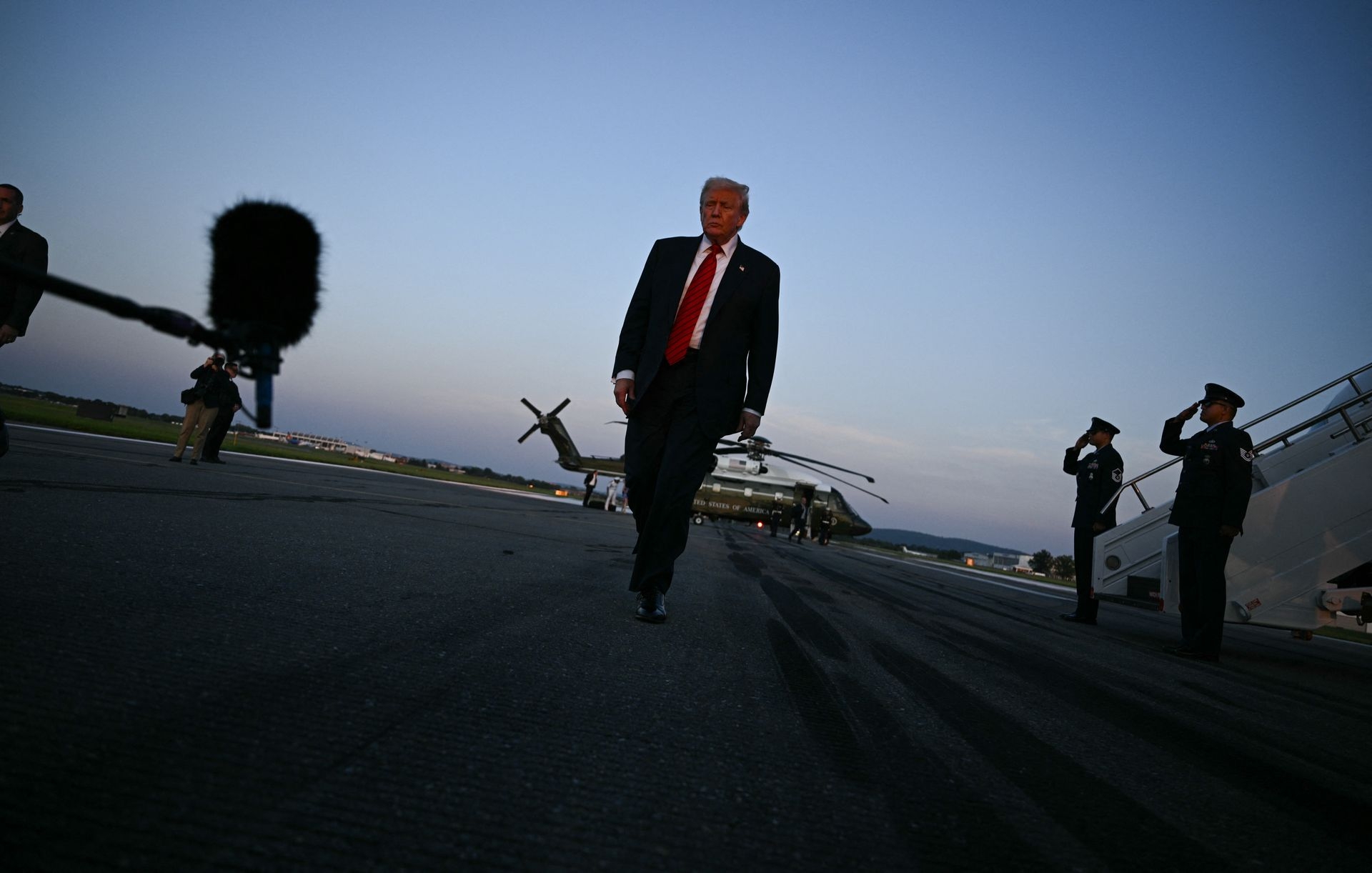 U.S. President Donald Trump in Allentown, Pennsylvania, U.S. on Aug. 3, 2025. 