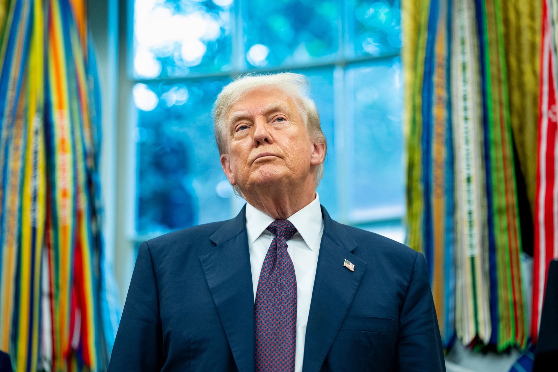 U.S. President Donald Trump in the Oval Office of the White House in Washington, D.C., U.S. on Aug. 6, 2025. 