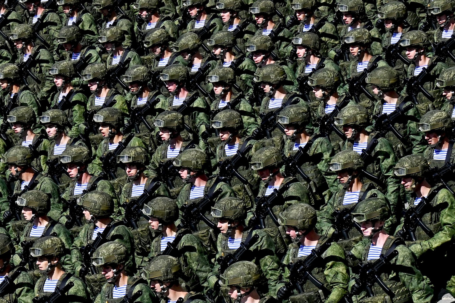 A military parade is held in the Red Square as part of the celebrations of the 80th anniversary of Victory Day, in Moscow, Russia on May 9, 2025. (Sefa Karacan/Anadolu via Getty Images)