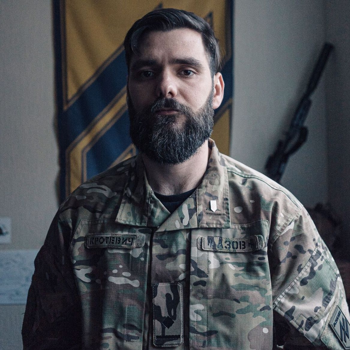 Bohdan "Tavr" Krotevych, then-acting commander of the Azov Brigade in Kyiv, Ukraine, on March 24, 2023. 
