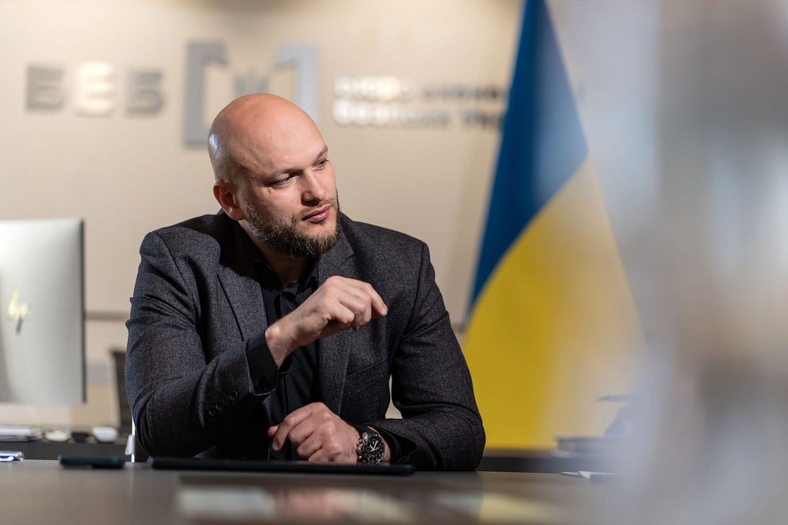 Oleksandr Tsyvinskyi, director of Ukraine’s Bureau of Economic Security, in Kyiv, Ukraine, on Sept. 9, 2025