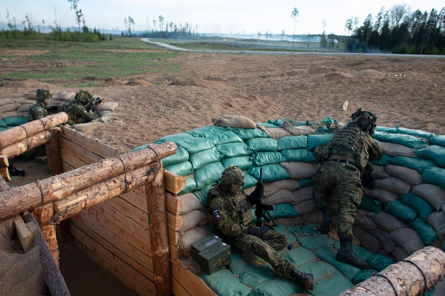 Estonian Defence Force soldiers take part in the Exercise Hedgehog 2025 military exercise in Estonia, on May 20, 2025. 
