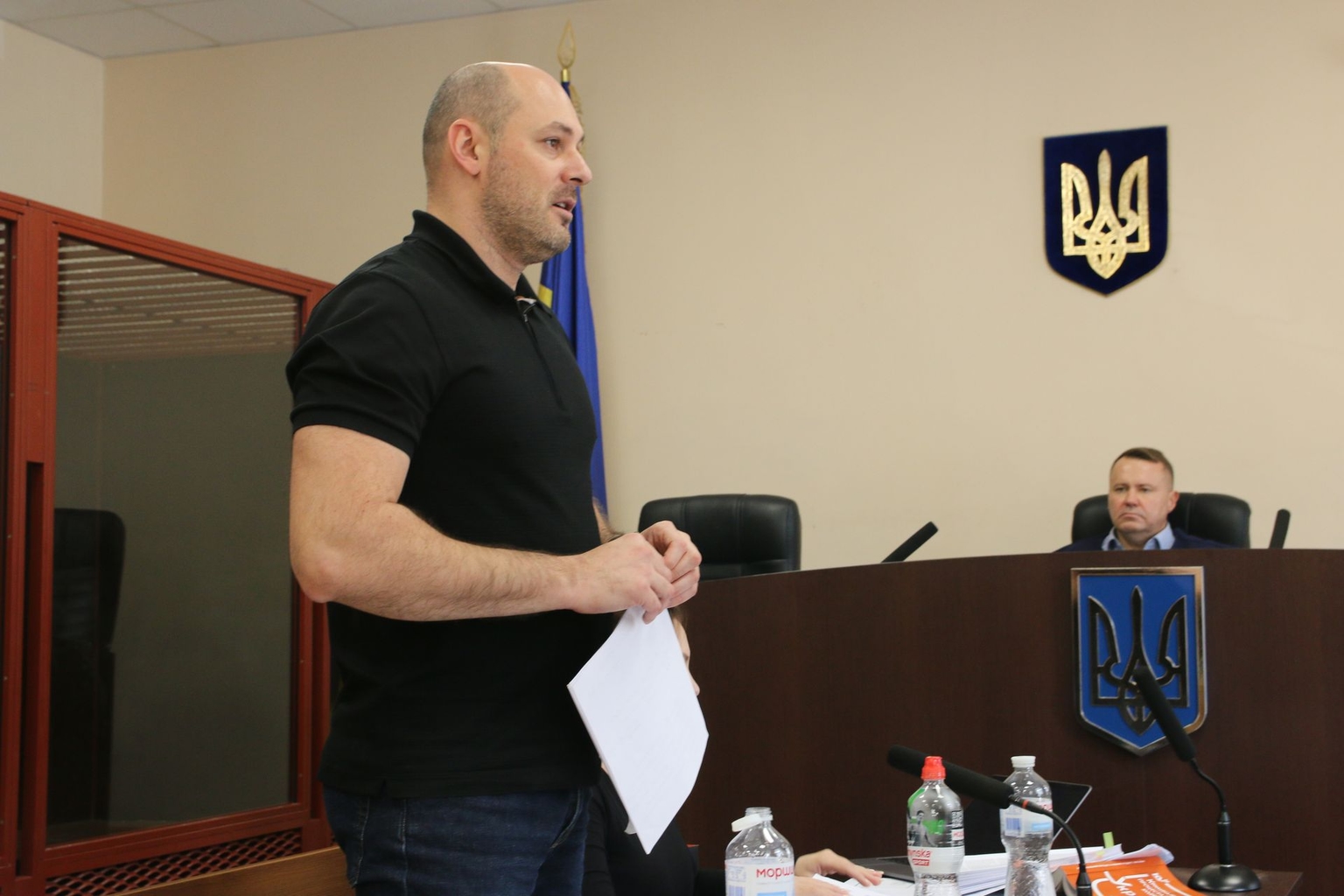 Ruslan Mahamedrasulov in court in Kyiv, Ukraine on Sept. 12, 2025.