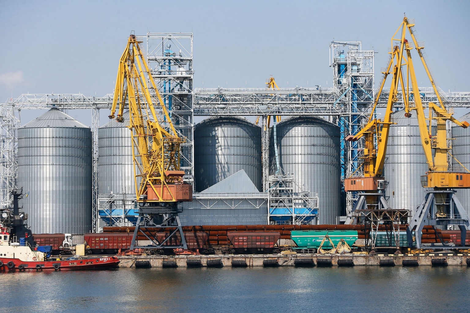 A view of the grain terminal at the seaport in Odesa, Ukraine, on Aug. 19, 2022, amid Russia’s invasion. 