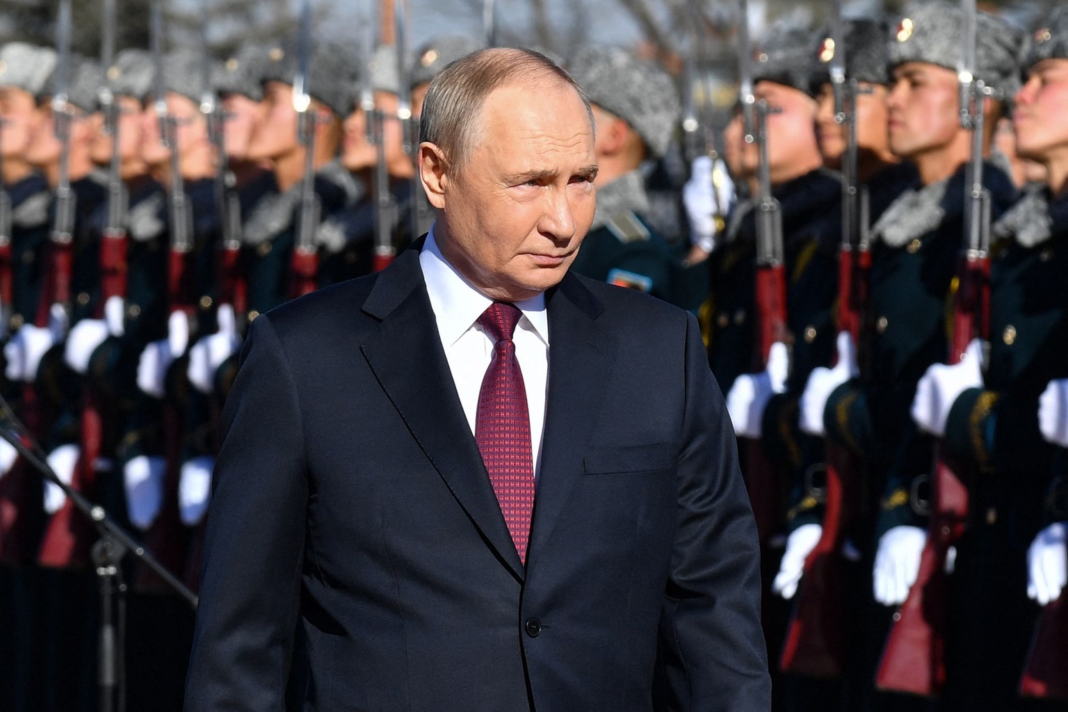 Russian President Vladimir Putin in Bishkek, Kyrgyzstan, on Nov. 26, 2025.