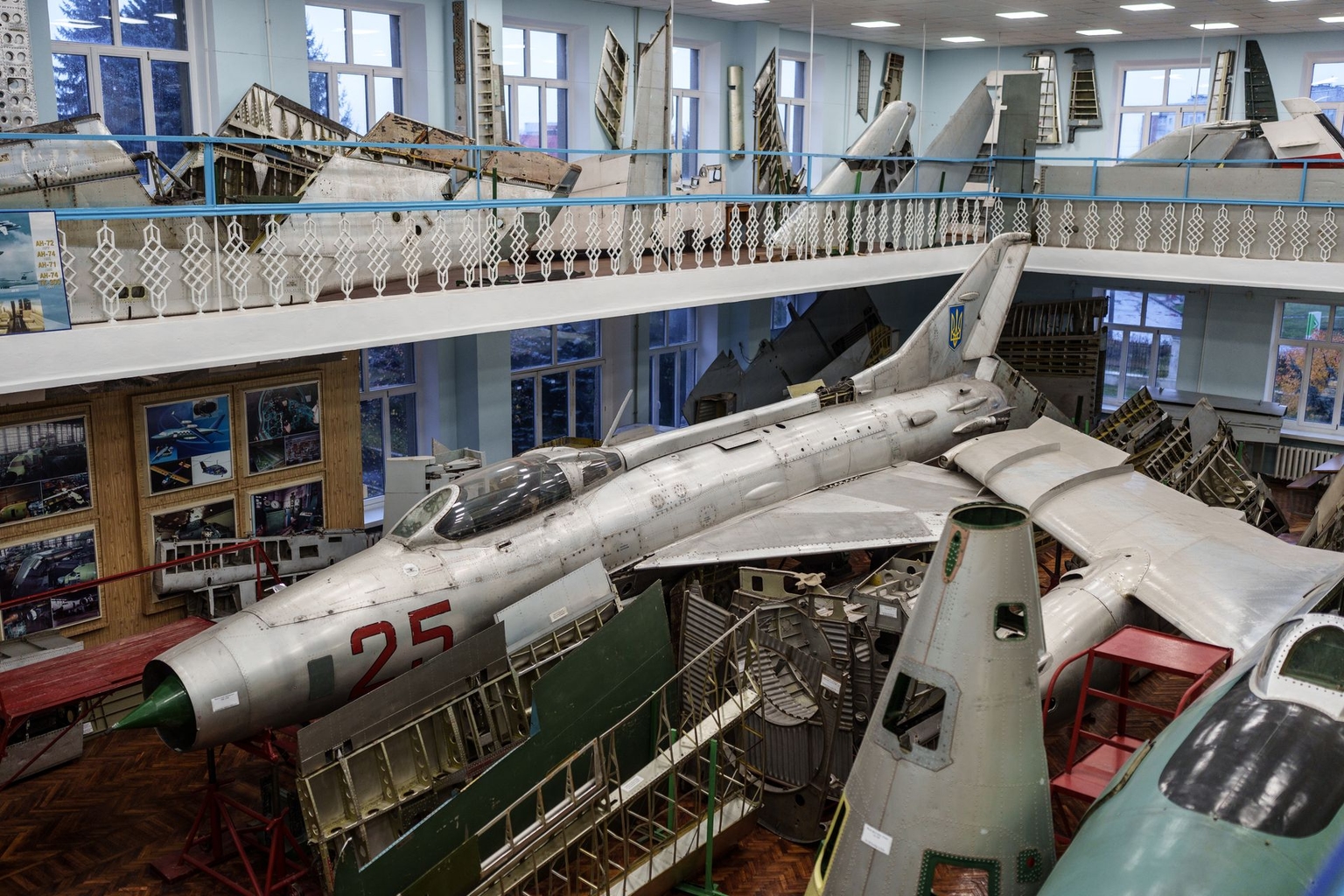 Scenes from inside the Kharkiv Aviation Institute in Kharkiv, Ukraine, on Oct. 27, 2025. 