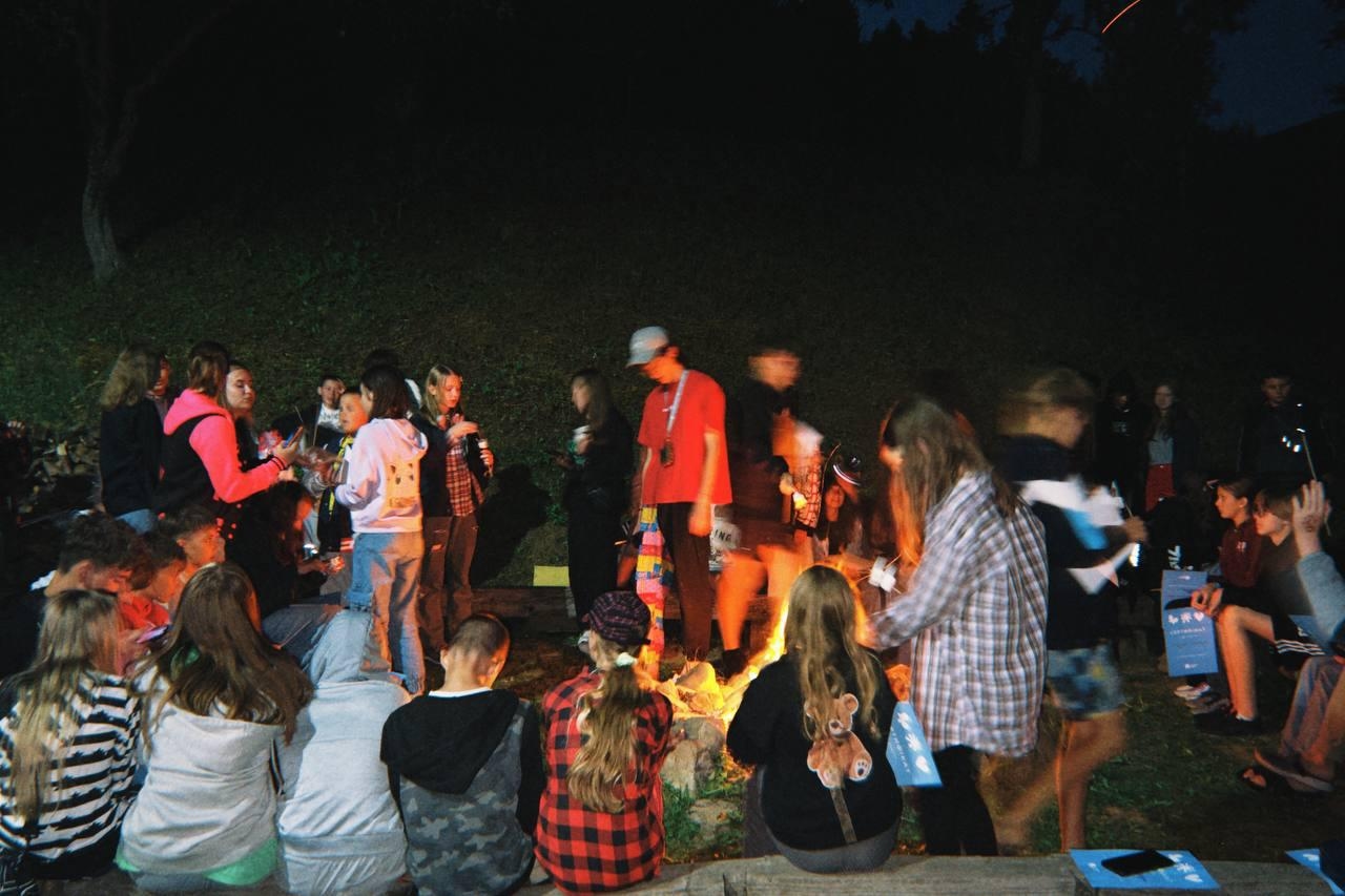 The participants from the children’s camp that Voices of Children ran in autumn 2025. This is a photo from the camp our members’ donations went to help fund. (Courtesy of Voices of Children)