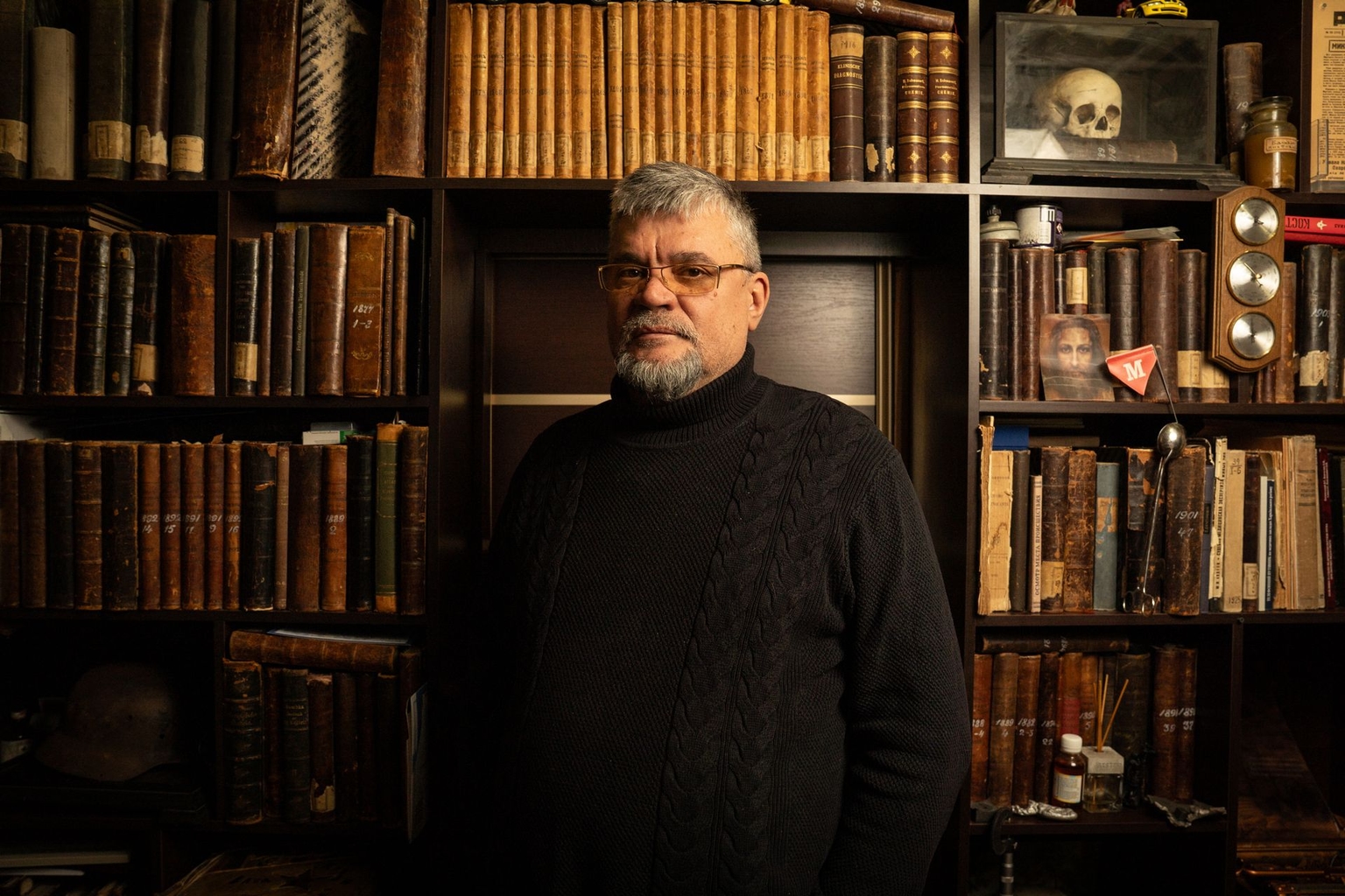 The head of Kharkiv Regional Bureau of Forensic Medical Examination, Yurii Kravchenko, in Kharkiv, Ukraine on Jan. 22, 2026. 