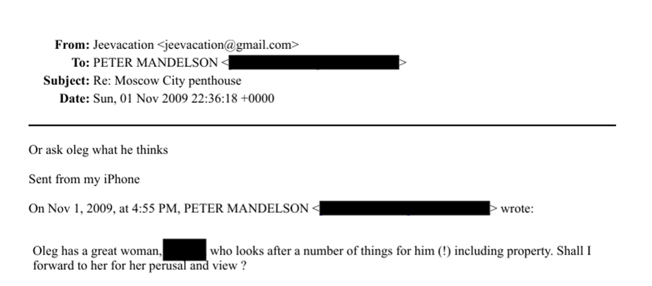 Epstein's correspondence with Peter Mandelson, the former European commissioner for trade and British ambassador to the U.S. 