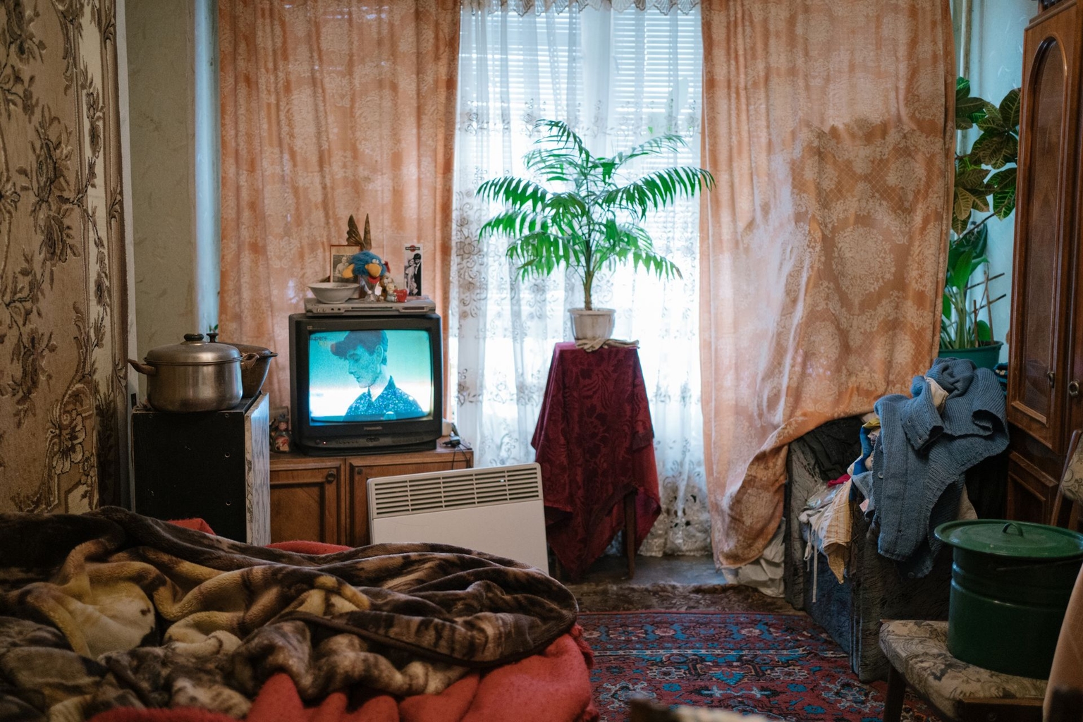 Inside Tamara Babkova’s apartment on the Left Bank of Kyiv, Ukraine, on Jan. 27, 2026. 