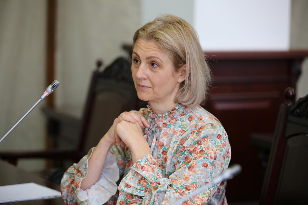 Olena Patratiy, a judge of the now-defunct Kyiv District Administrative Court, is seen in Kyiv, Ukraine, in an undated photo. 