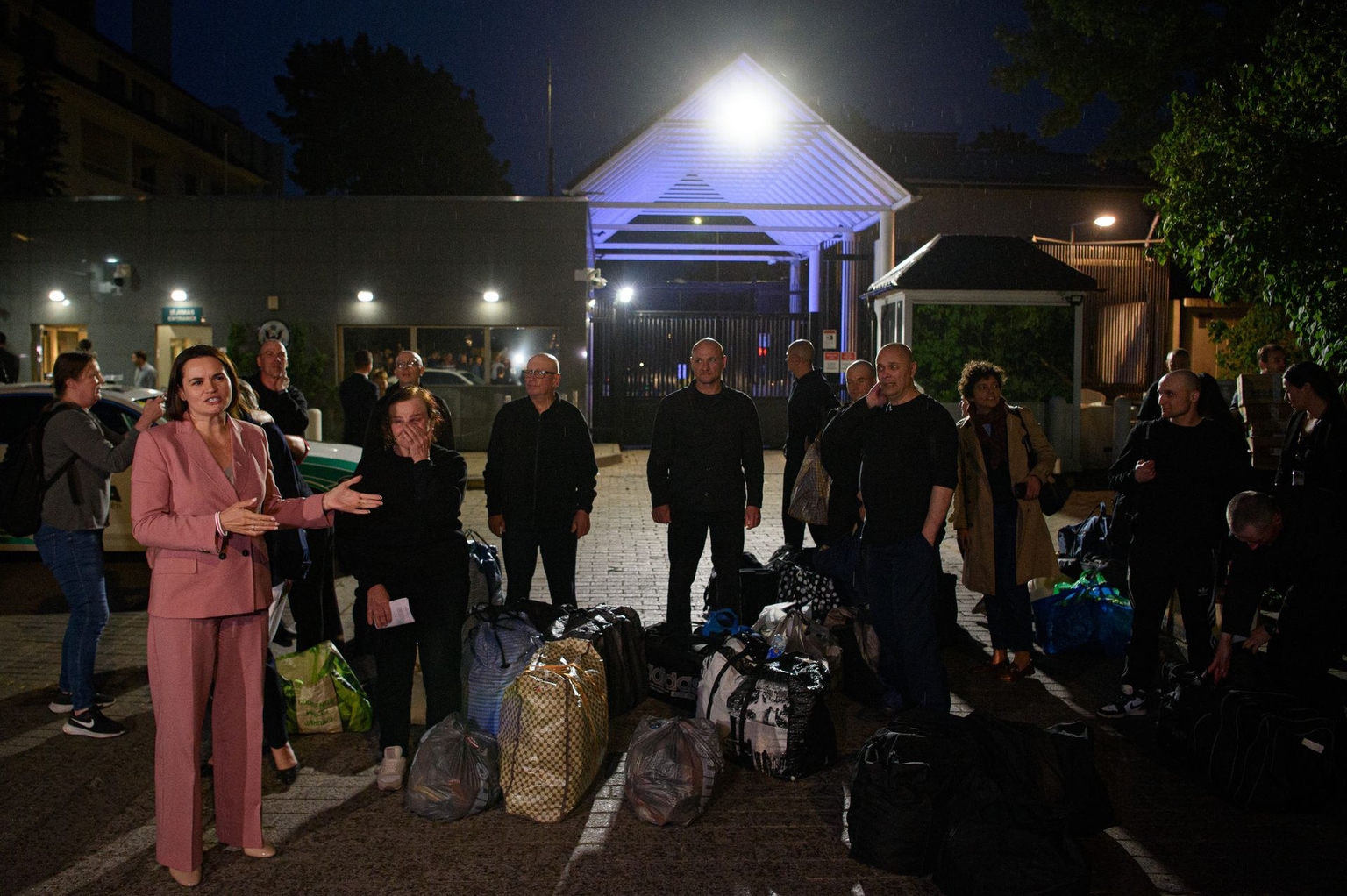 52 political prisoners arrive  in Vilnius, Lithuania, on Sep. 11, 2025. 