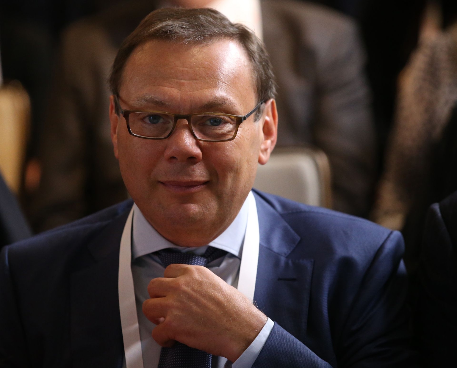 Russian billionaire and businessman Mikhail Fridman attends the International Leadership Reunion at the Four Seasons Hotel in Moscow, Russia, on Sept. 17, 2019.
