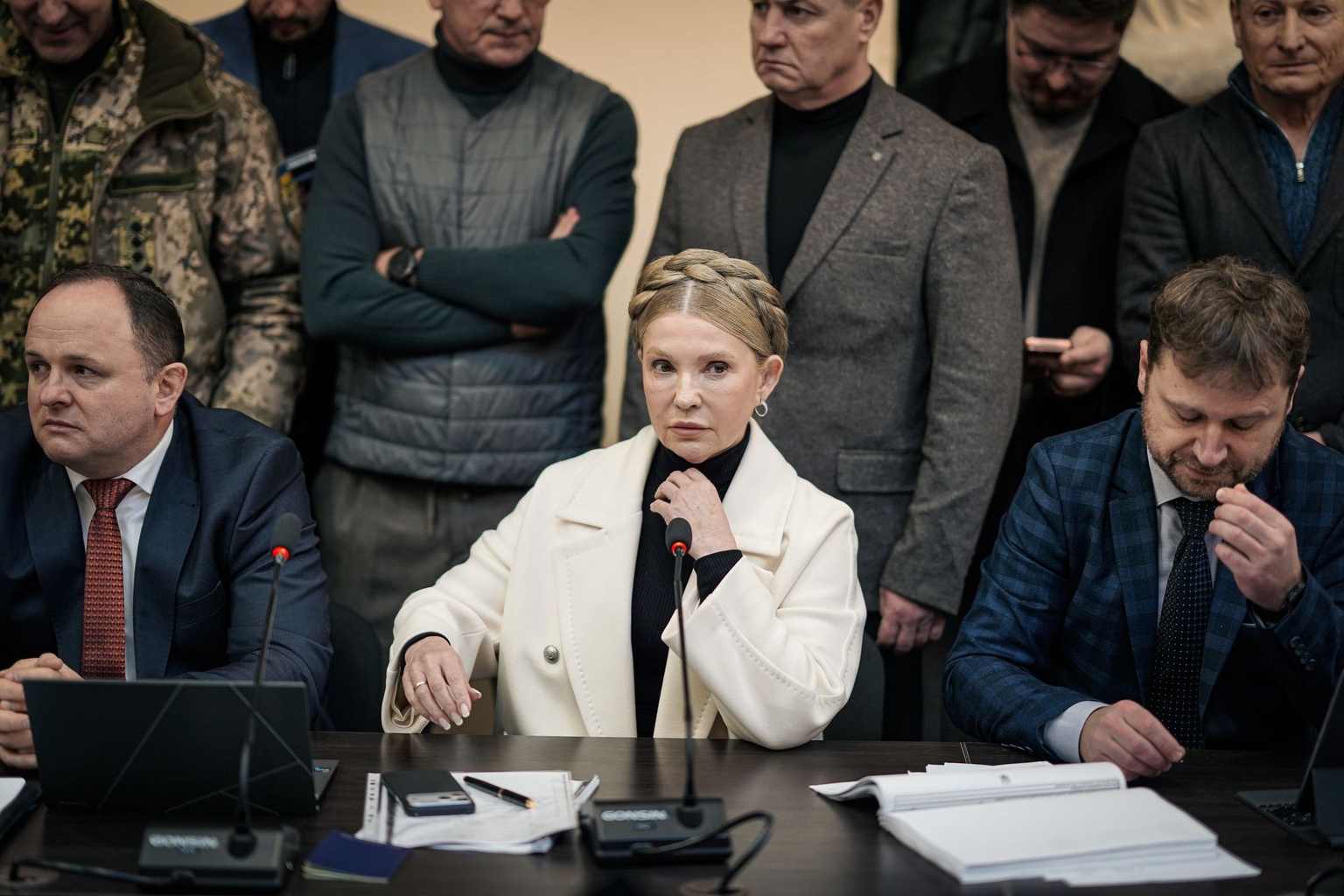 Yuliia Tymoshenko attends a court hearing at the High Anti-Corruption Court in Kyiv, Ukraine, on Jan. 16, 2026.