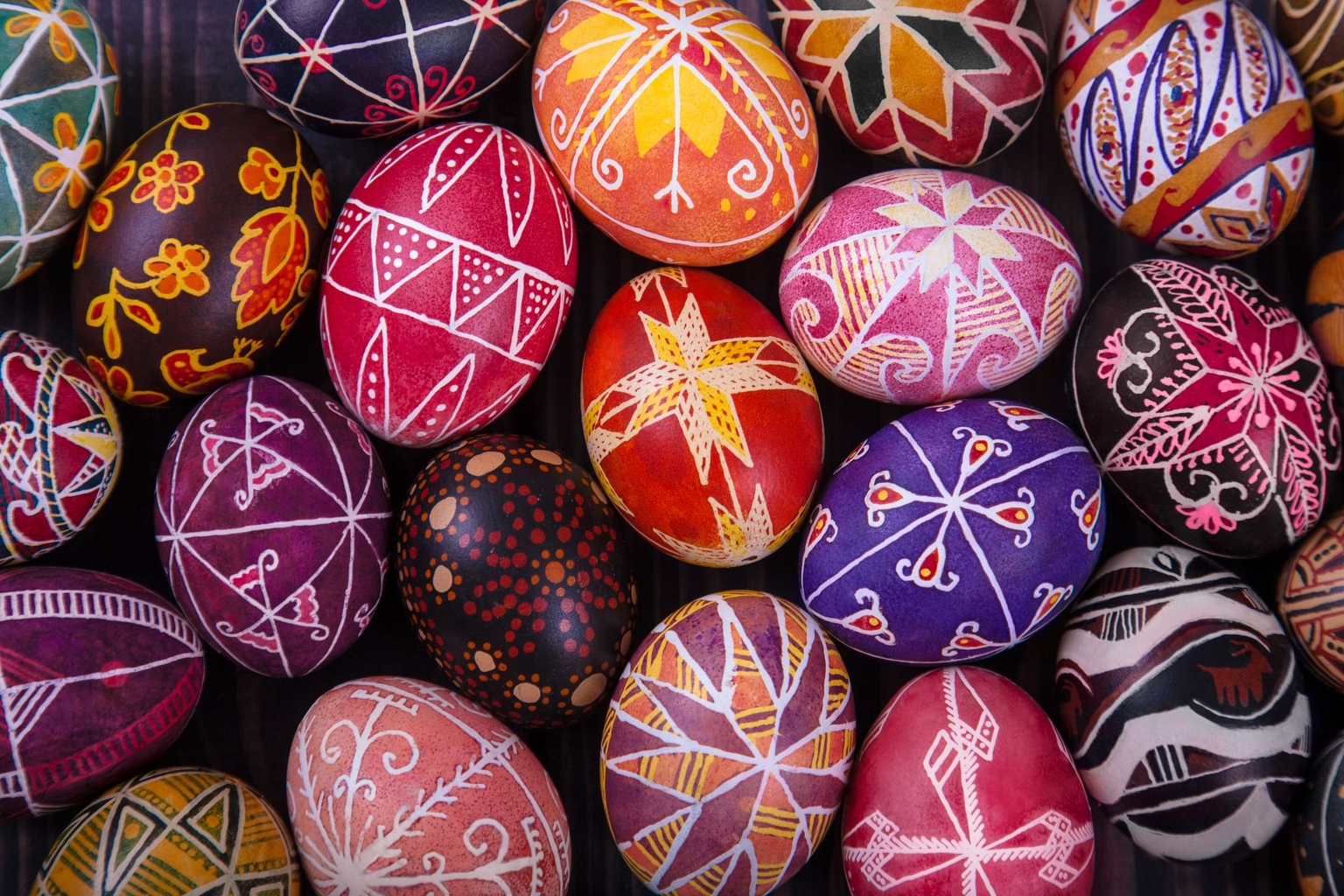 Pysanky, an intricately decorated Easter egg created using a wax-resist technique, became so emblematic of Ukraine that UNESCO recognized them as Intangible Cultural Heritage in 2024. 