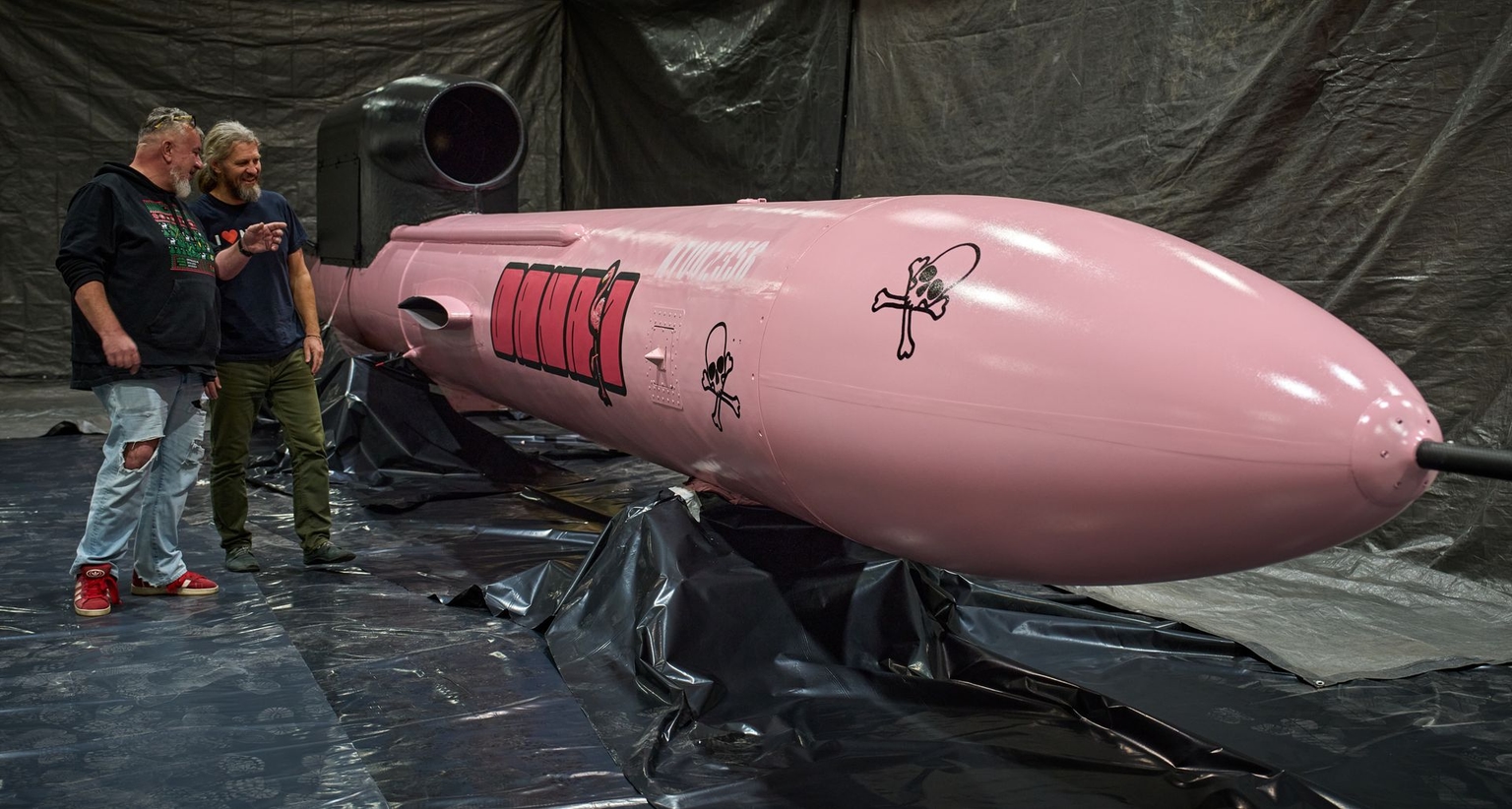Flamingo cruise missile at a Fire Point factory in an undisclosed location in Ukraine on Nov. 16, 2025. 