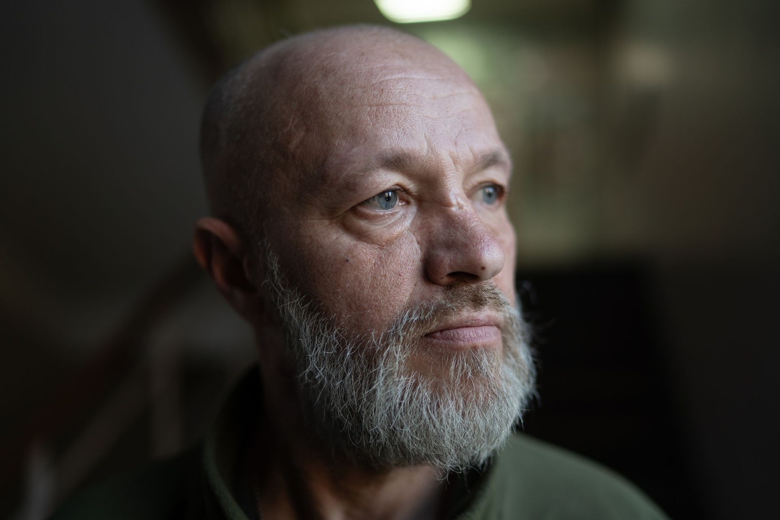 Volodymyr, an infantryman in the 110th Brigade, inside a hospital during treatment after his deployment in Zaporizhzhia Oblast, Ukraine, on April 6, 2026.