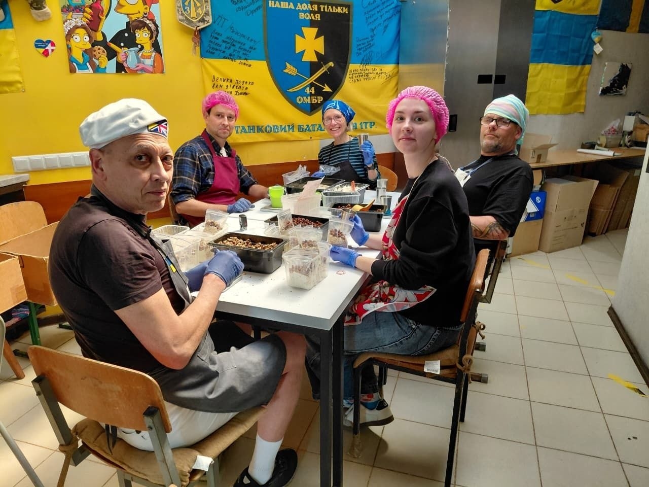 Malcolm and the Kyiv Independent community manager, Oleksandra Nazarenko, volunteering in Kyiv, May 2026