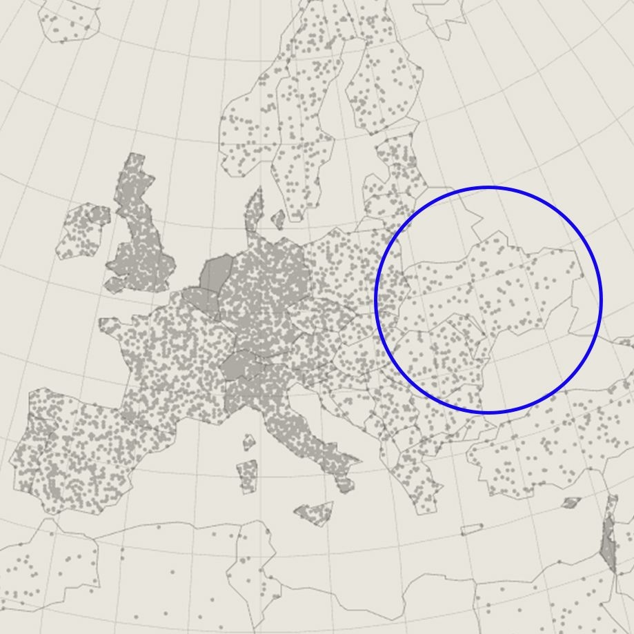 A map of Ukraine with incorrect borders that exclude Russian-occupied Crimea, as displayed on Anthropic's website