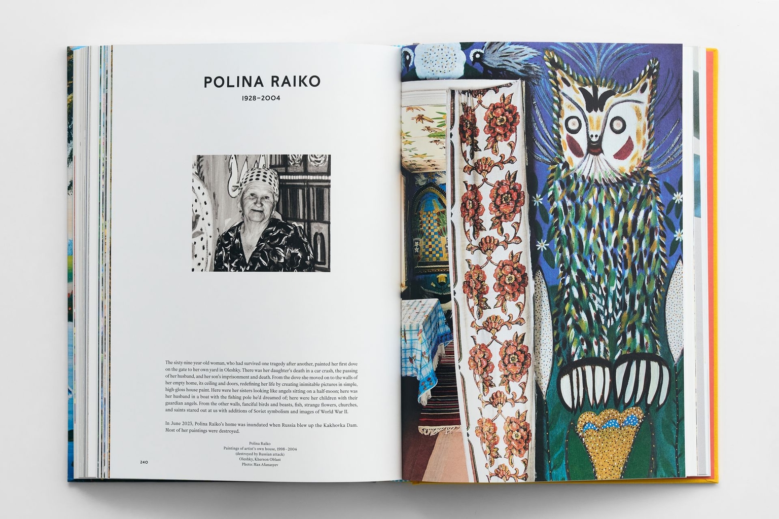 A page about Ukrainian artist Polina Raiko from “Naive My Love” by Gunia.
