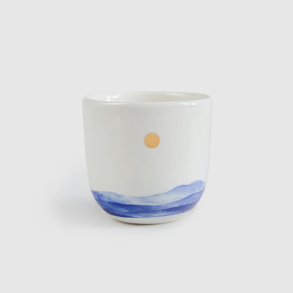 Abstract ceramic coffee cup by Ukrainian brand Quiet Form