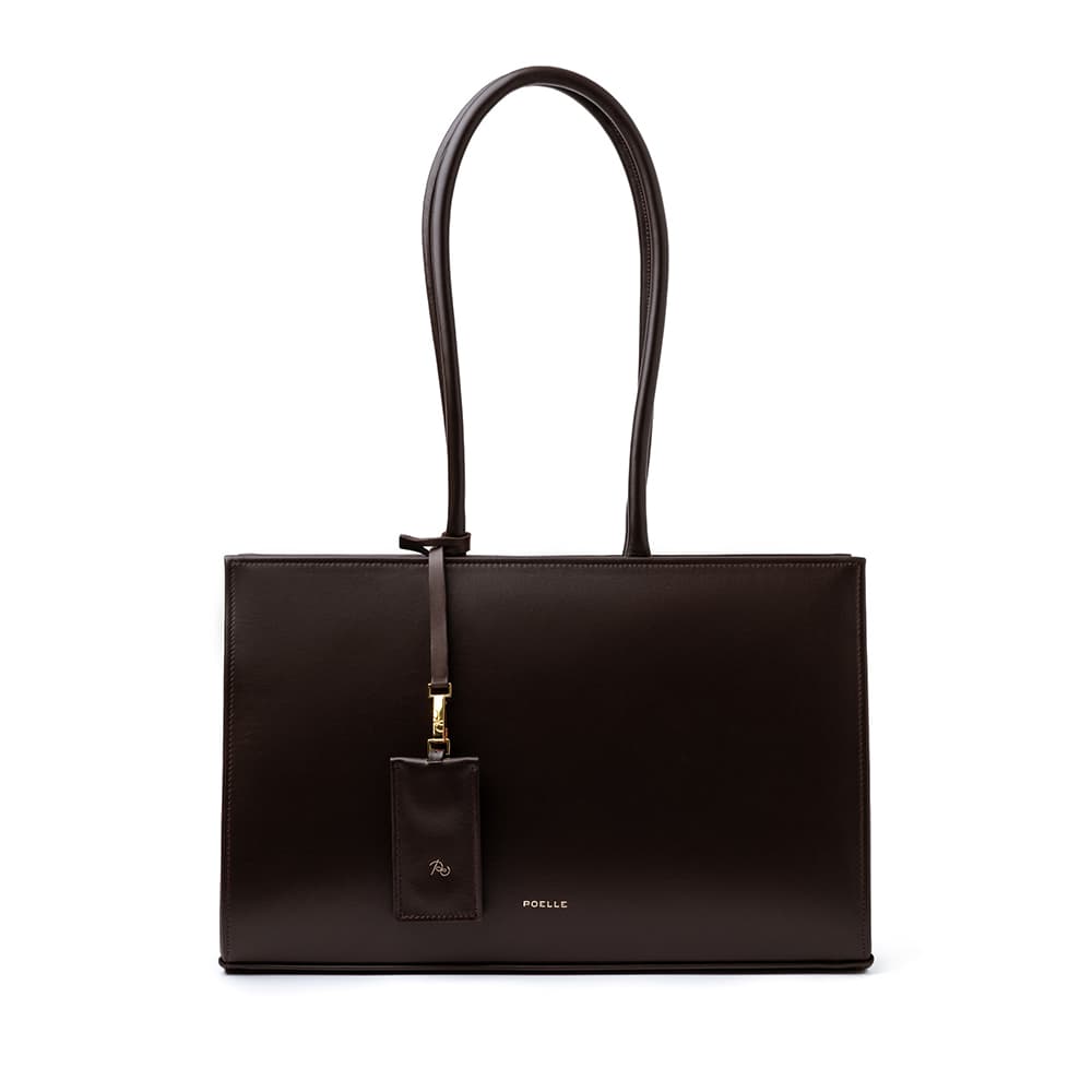 Calf leather tote bag by Ukrainian brand Poelle