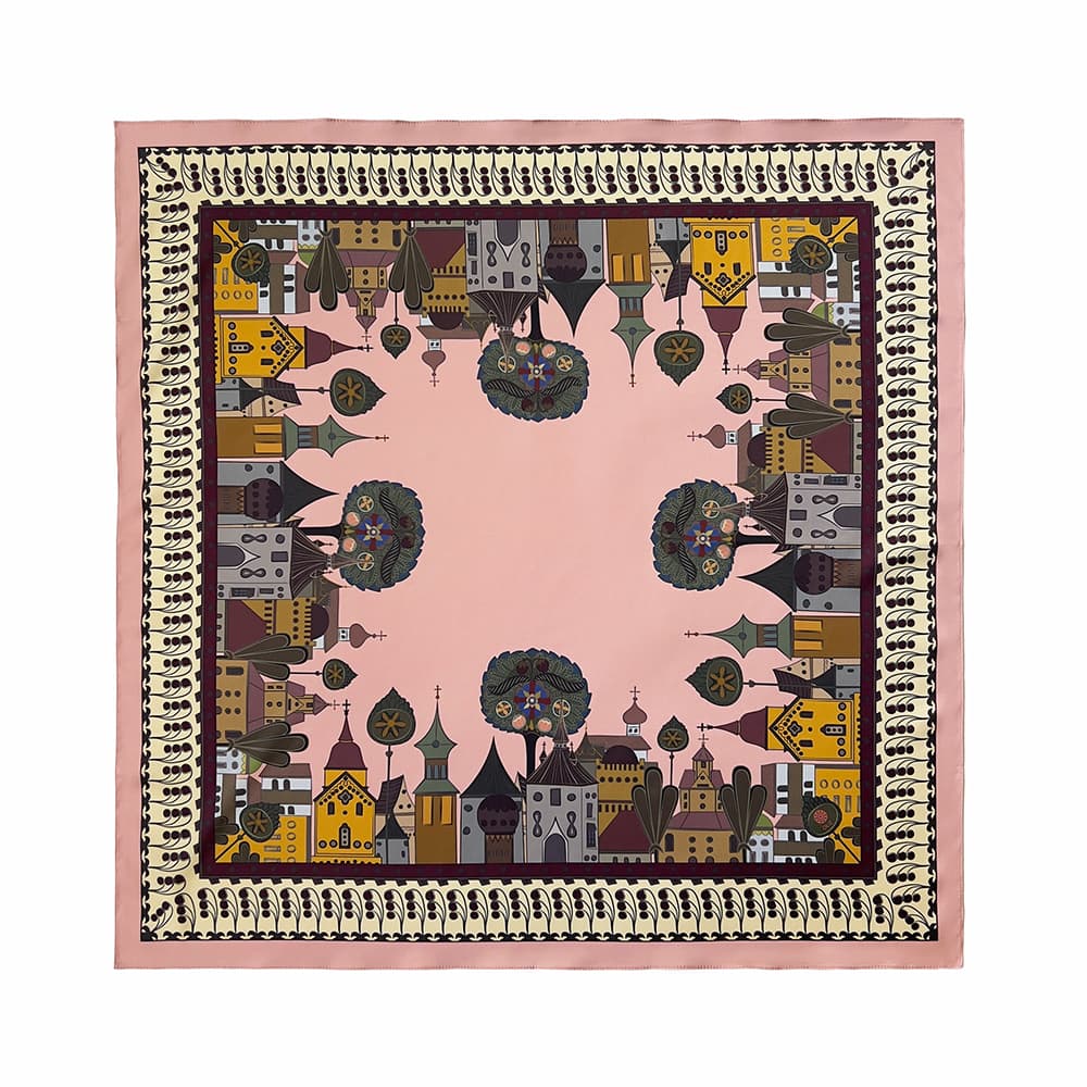 Lavra print silk scarf by Ukrainian brand Oliz
