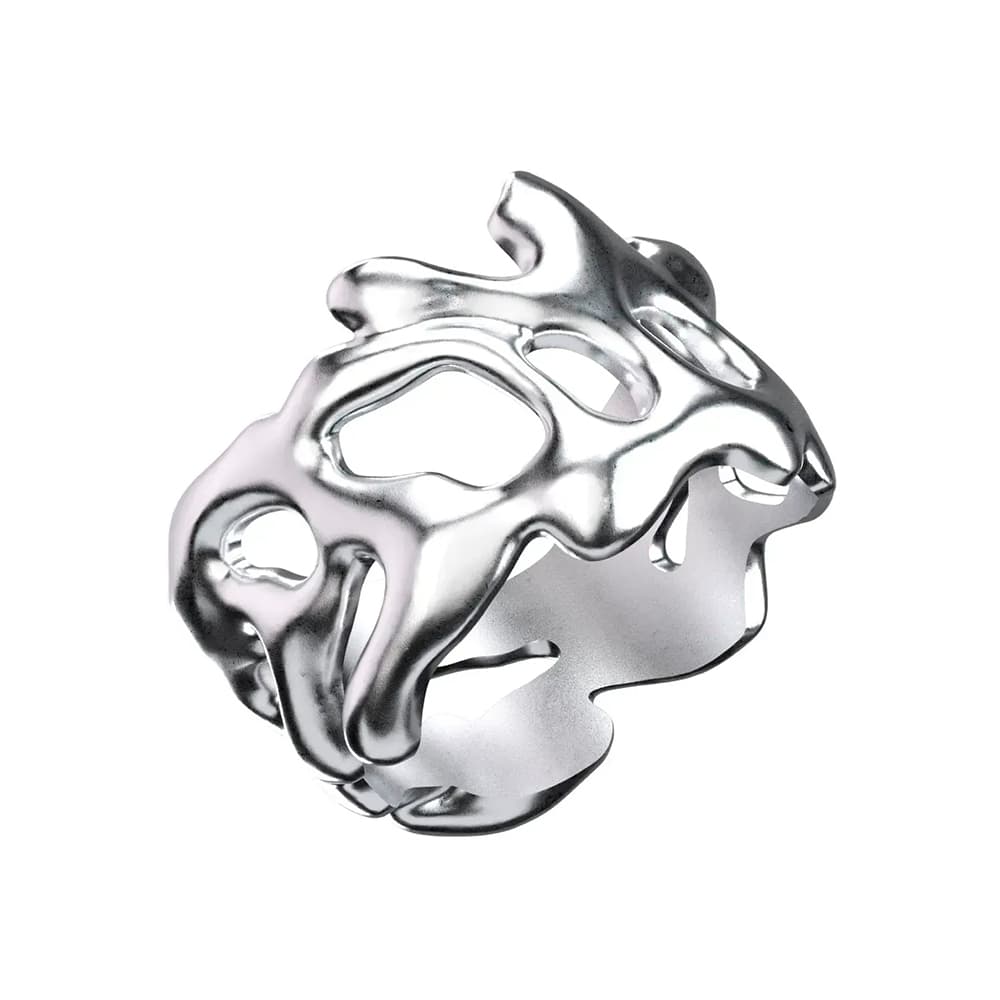 Minimalist silver ring by Ukrainian brand Punkt49