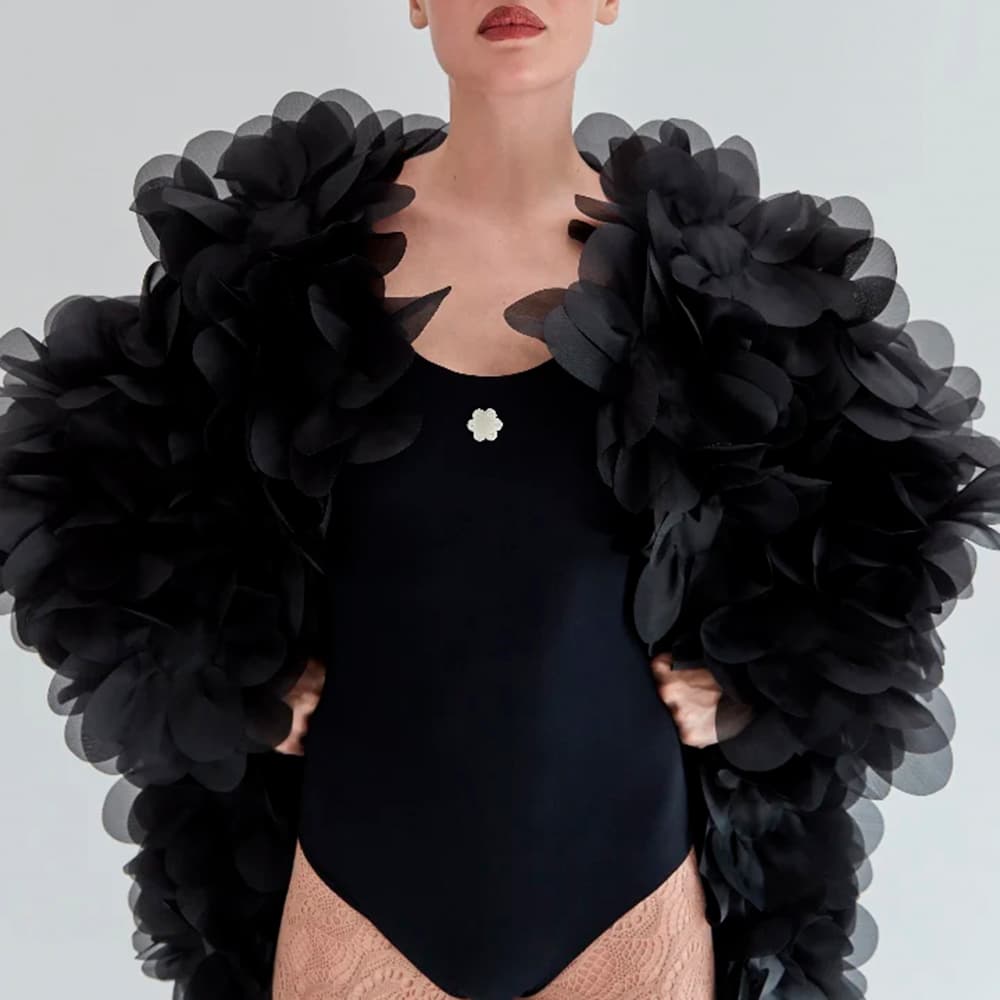 Peony petal coat by Ukrainian brand Paskal