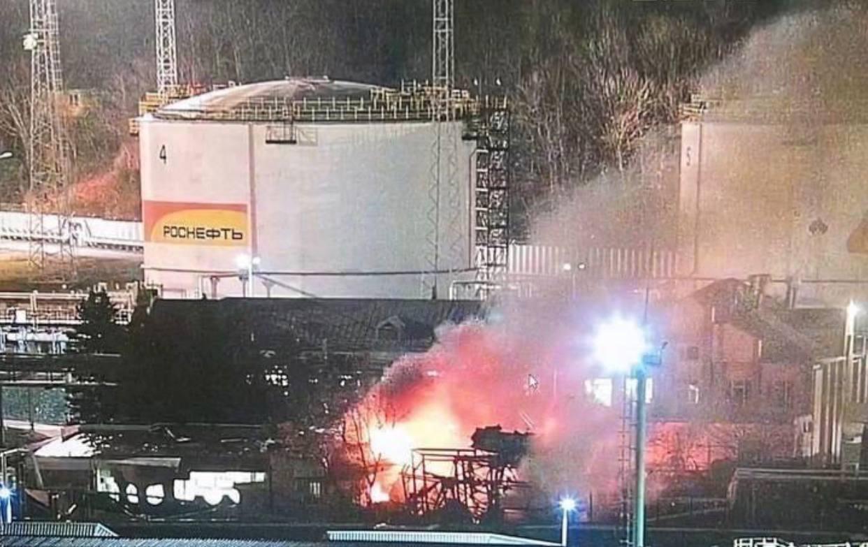 Local authorities report fire at oil depot in Russia's Krasnodar region