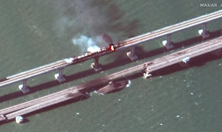 Maxar publishes satellite images of Crimea Bridge following explosion