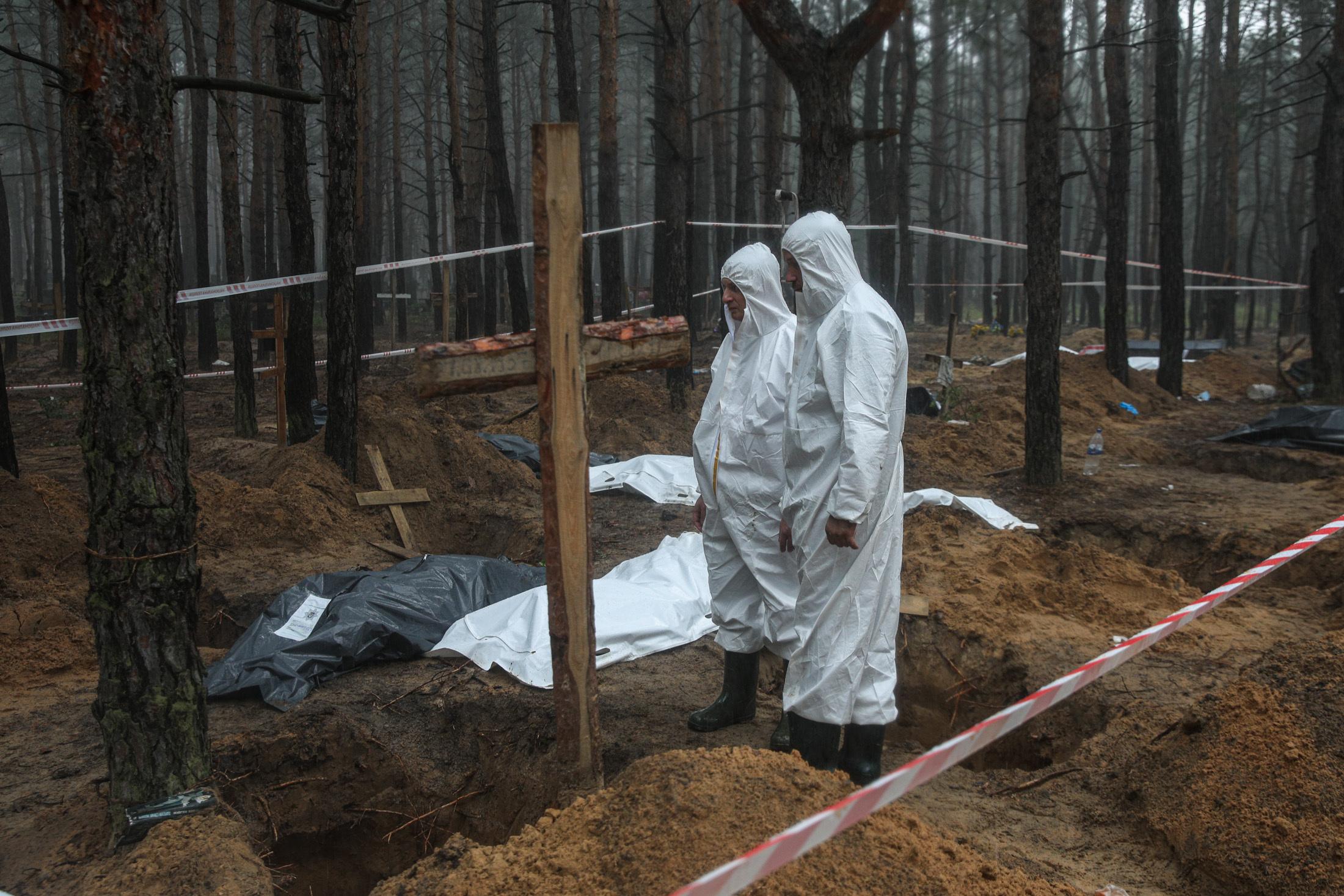 Ukraine war latest: Mounting evidence of Russian war crimes found in liberated Kharkiv Oblast