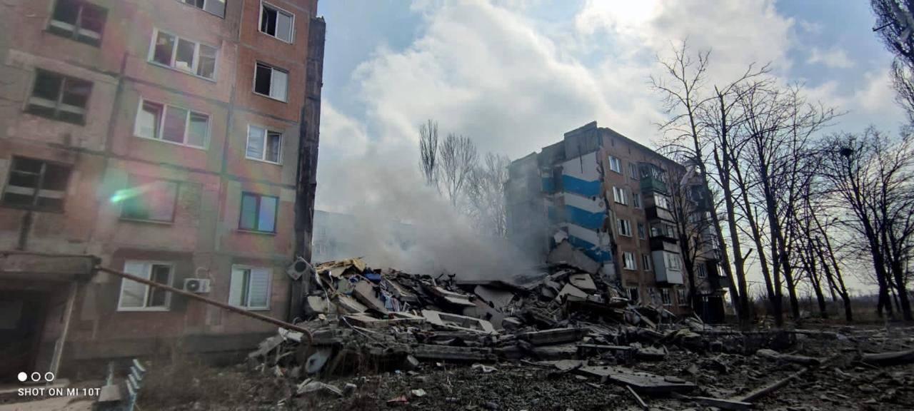 Yermak: Russian airstrike hits residential buildings in Avdiivka, Donetsk Oblast
