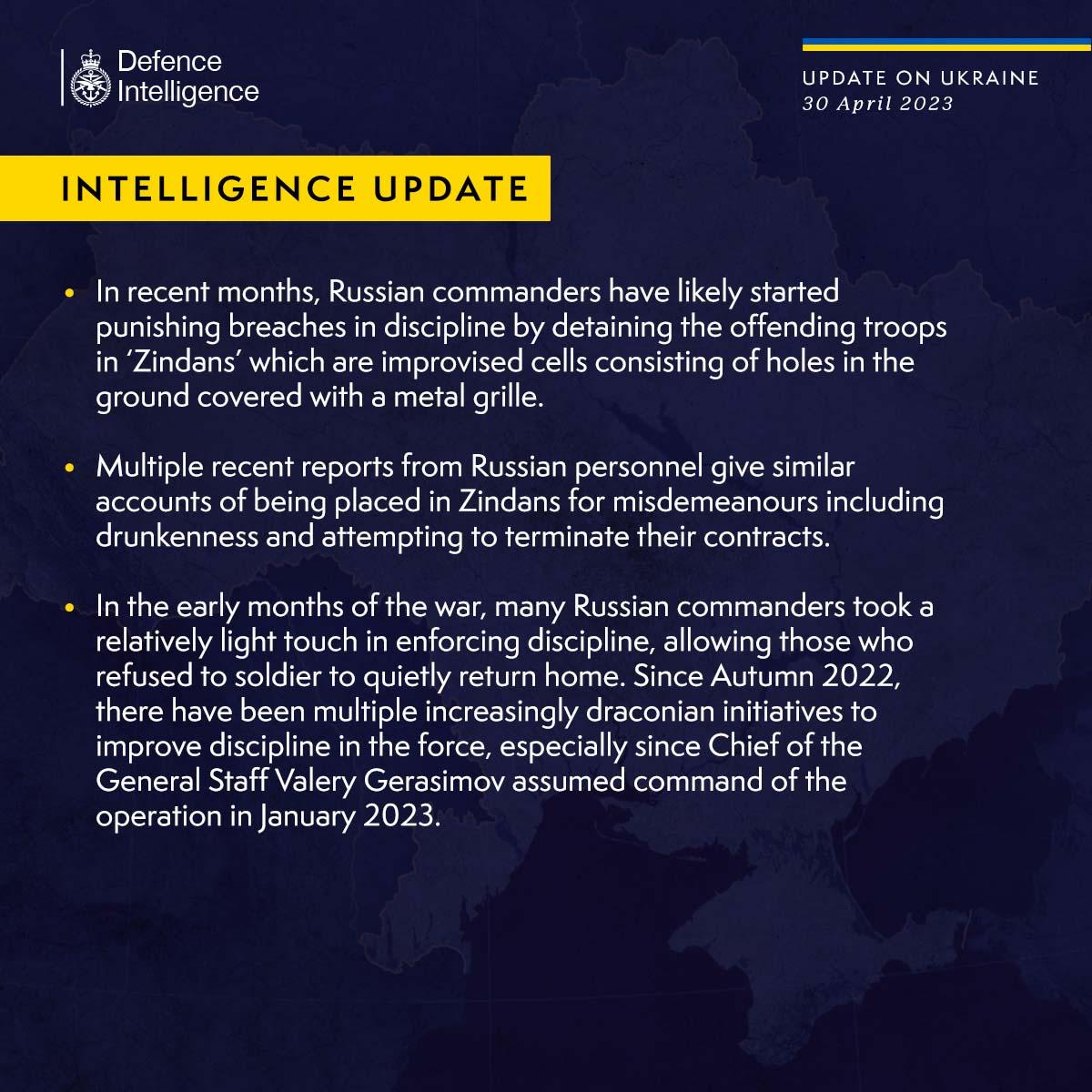UK Defense Ministry: Russian commanders likely start new method of punishing soldiers