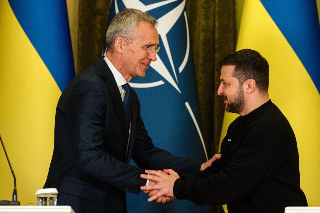 Stoltenberg meets Zelensky on first visit to Kyiv since full-scale invasion